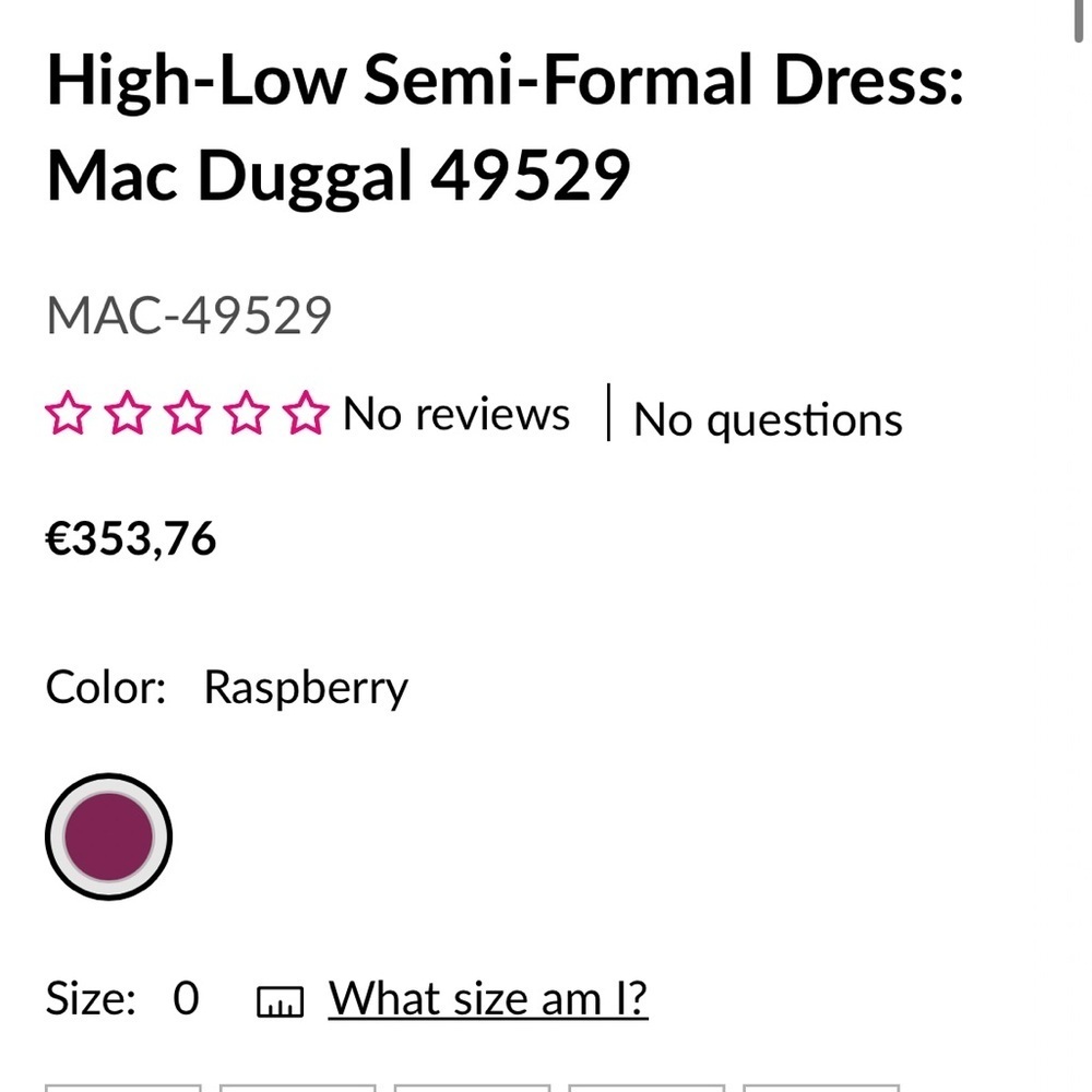 Mac Duggal Hi Low Semi Formal Dress 49529 Sz 8 NWT - Picture 5 of 13